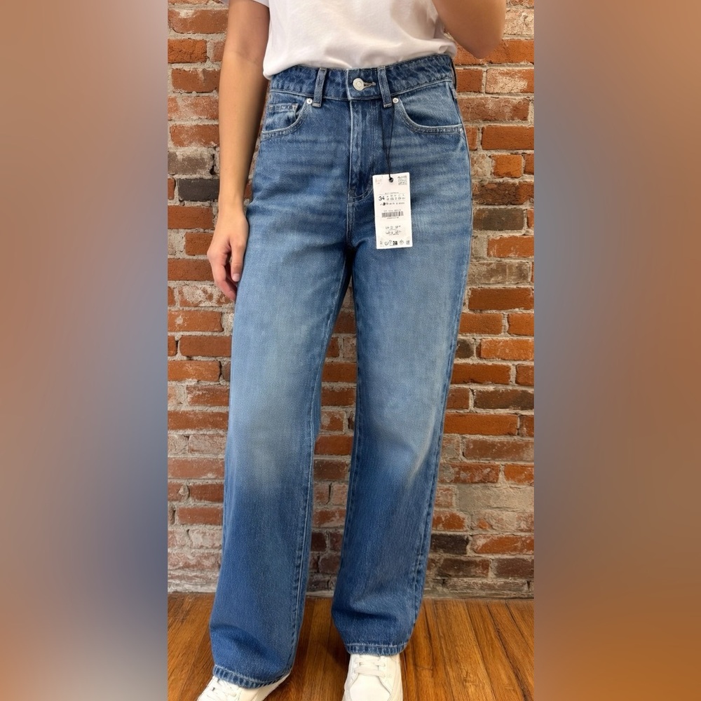 ZARA High Waist Regular Fit Jeans Size 2 (EU 34) Light Wash – NWT